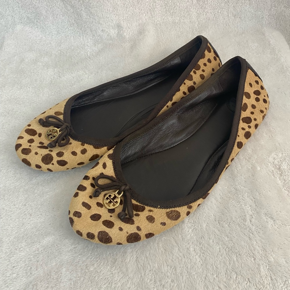 Tory Burch 9-5 Chelsea Calf Hair/Leather Flats - 8